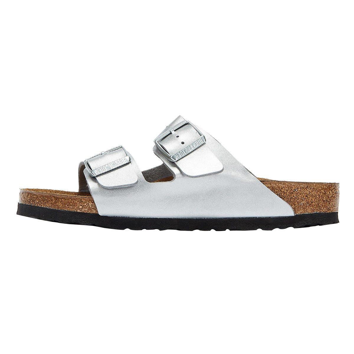 Birkenstock Arizona Birko Flor Damen Silber Sandalen