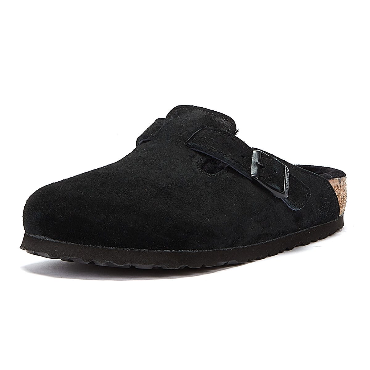Birkenstock Boston Shearling Schwarz Hausschuhe