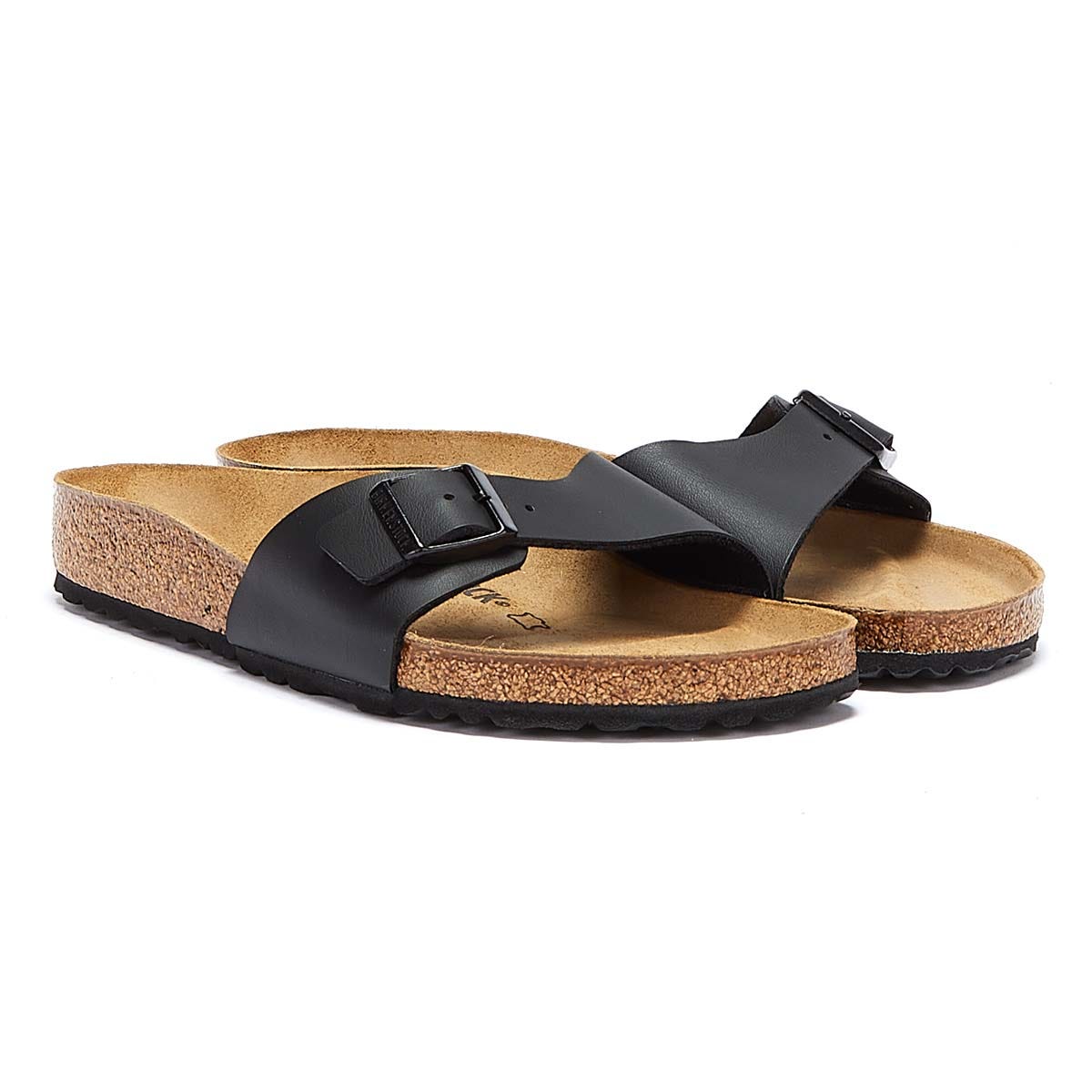 Birkenstock Madrid Birko Flor Damen Schwarz Sandalen