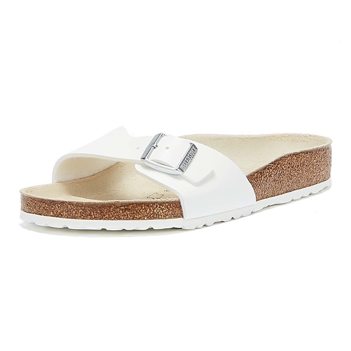 Birkenstock Madrid Birko Flor Damen Weiße Sandalen