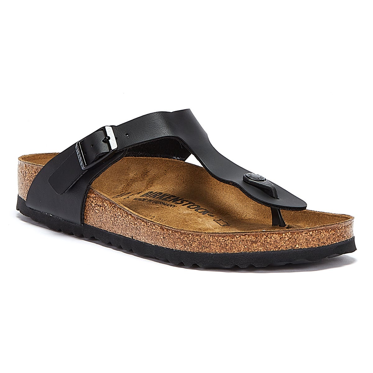 Birkenstock Gizeh Birko-Flor Damen Schwarz Sandalen
