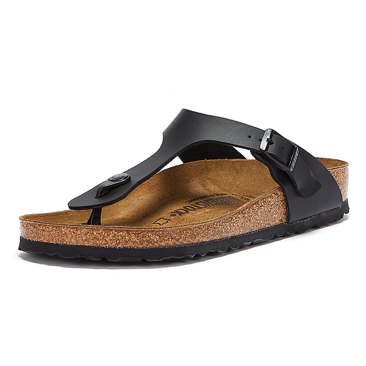 Birkenstock Gizeh Birko-Flor Damen Schwarz Sandalen