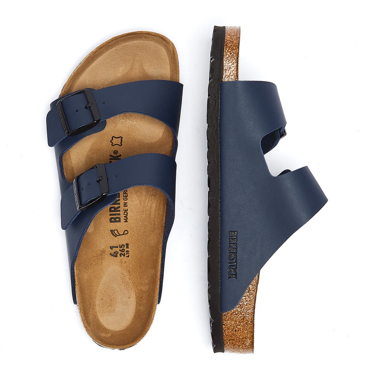 Birkenstock Arizona Birko Flor Navy Sandalen
