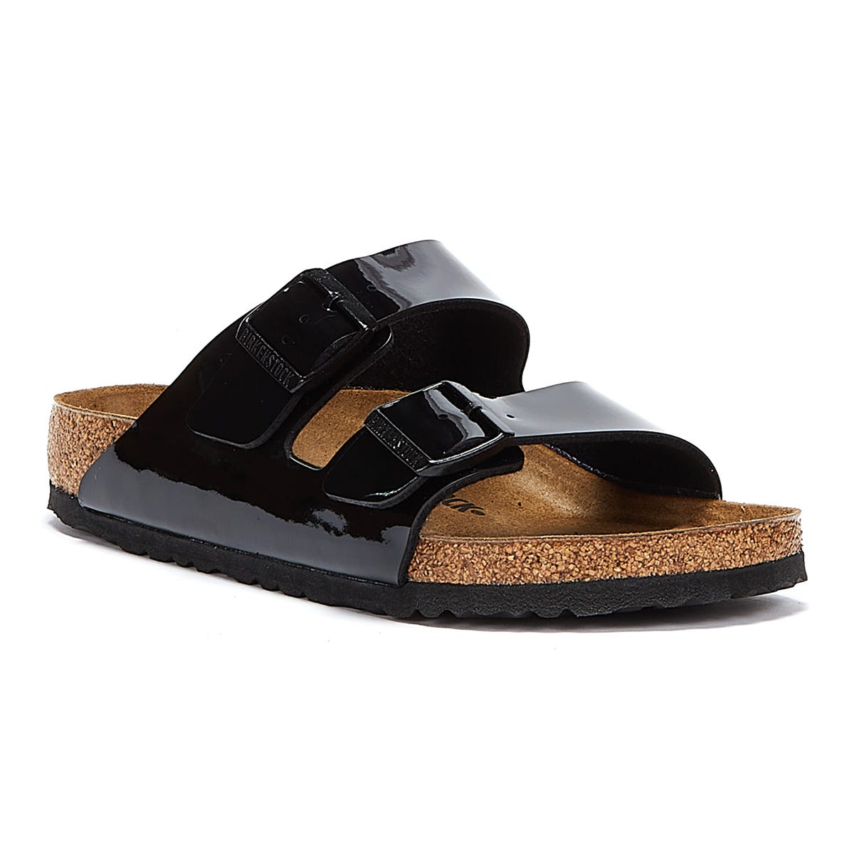 Birkenstock Arizona Birko Flor Patent Damen Schwarz Sandalen