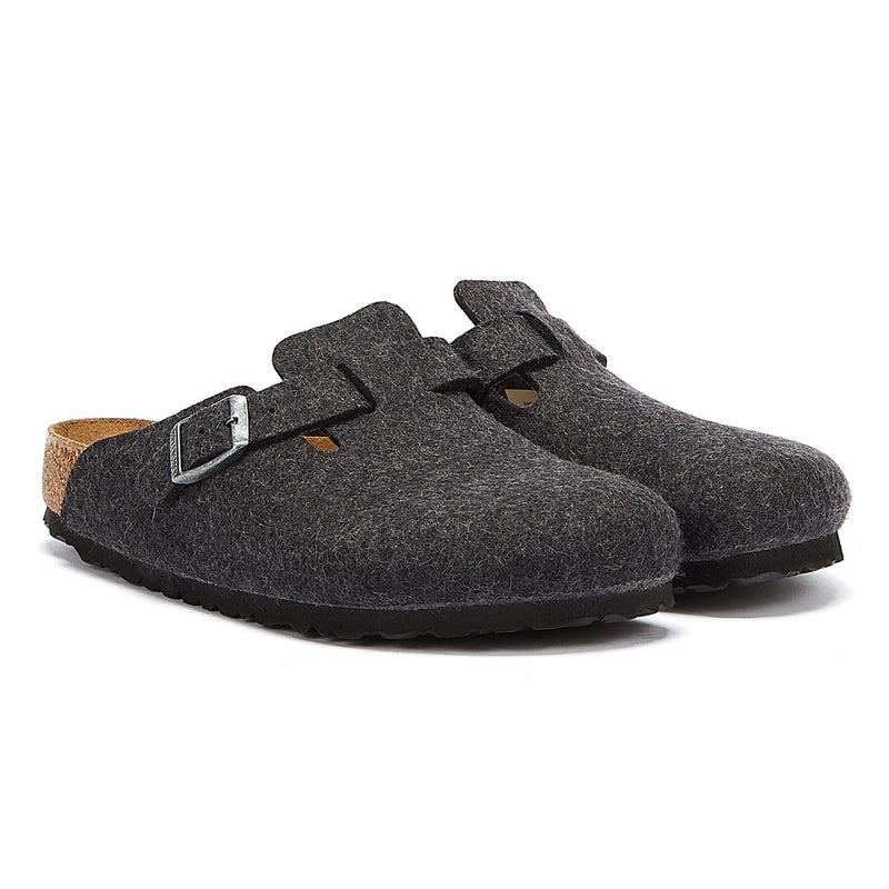 Birkenstock Boston Grau Hausschuhe