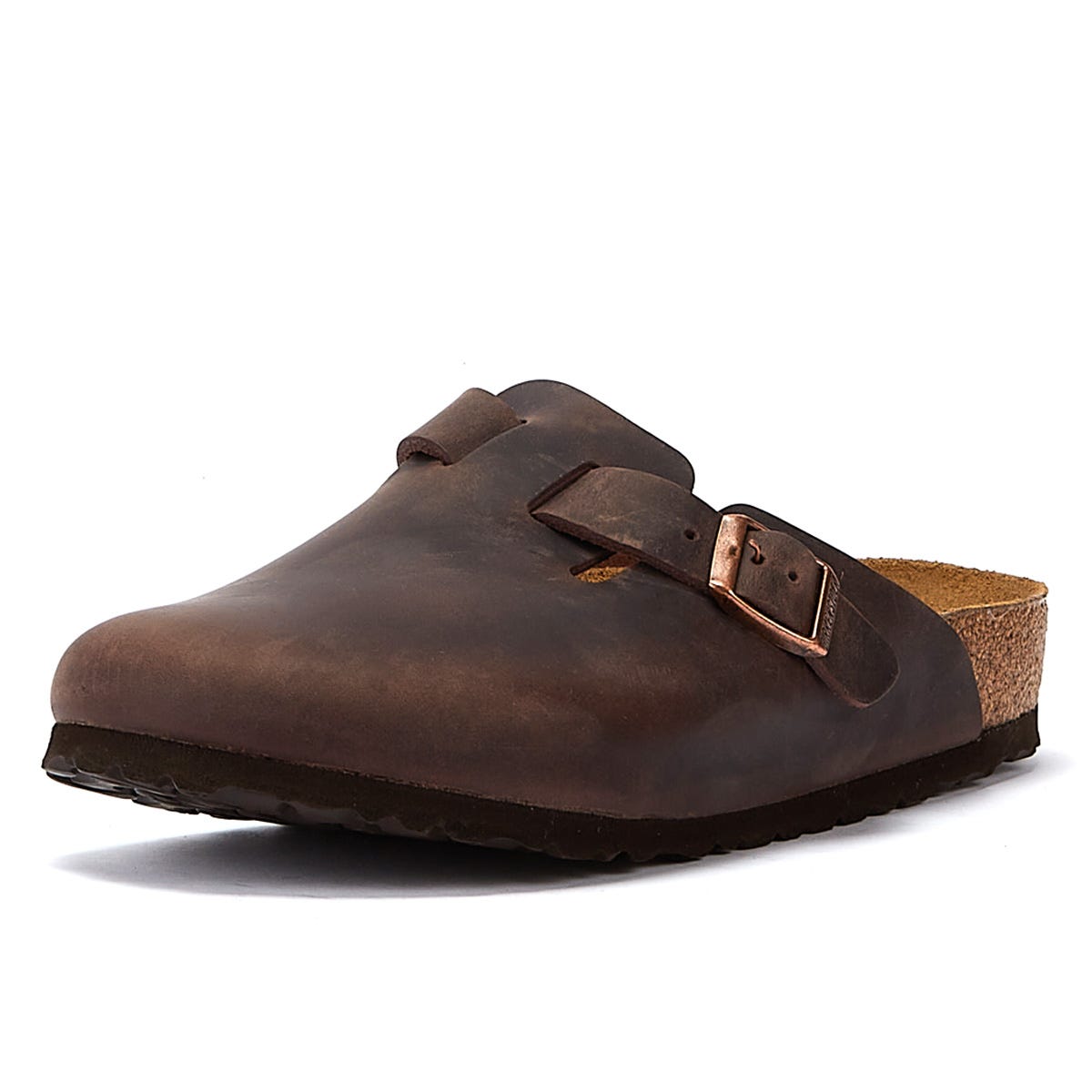 Birkenstock Boston Geöltes Nubukleder Habana Hausschuhe