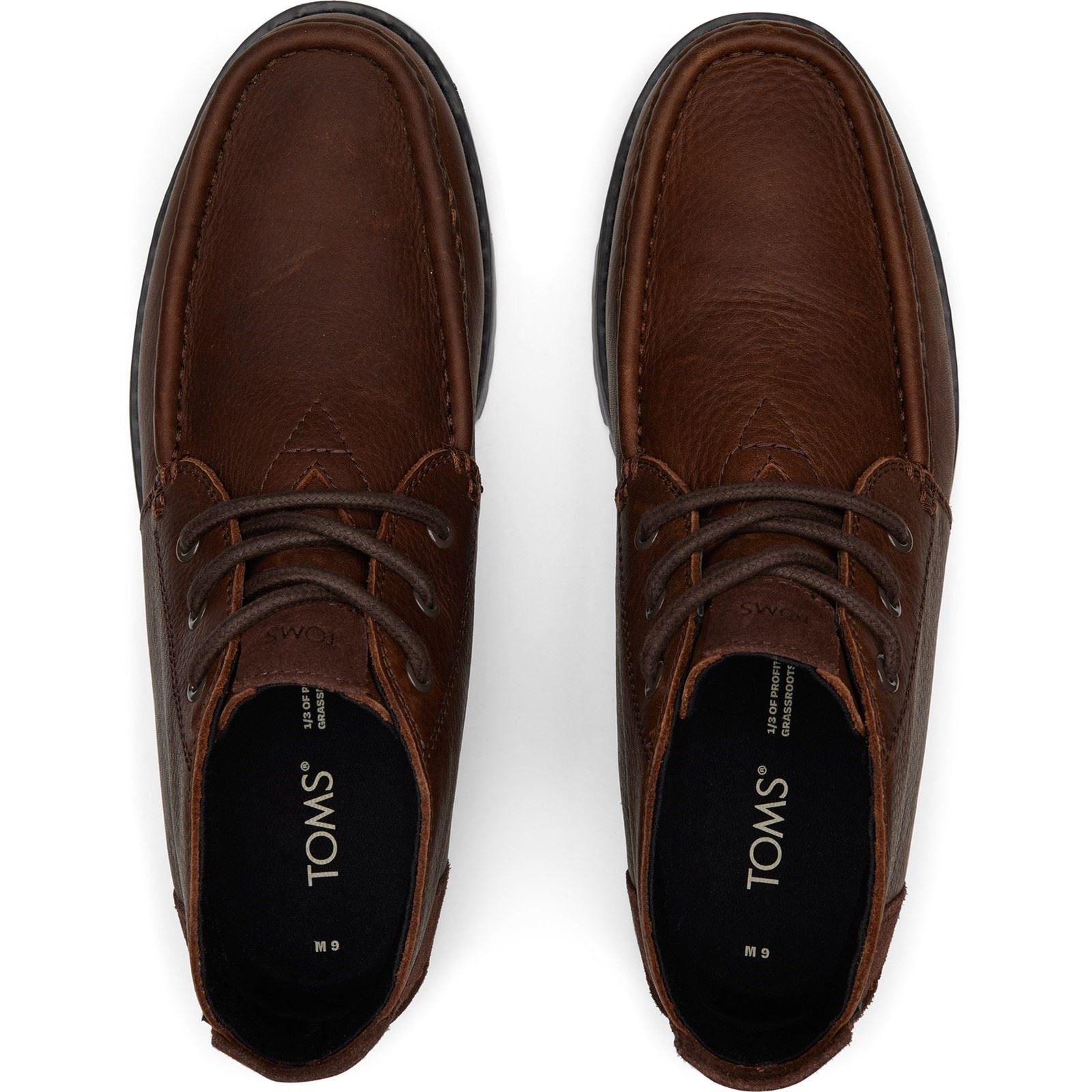 TOMS Navi Moc Chukka Leder Herren Braune Stiefeletten
