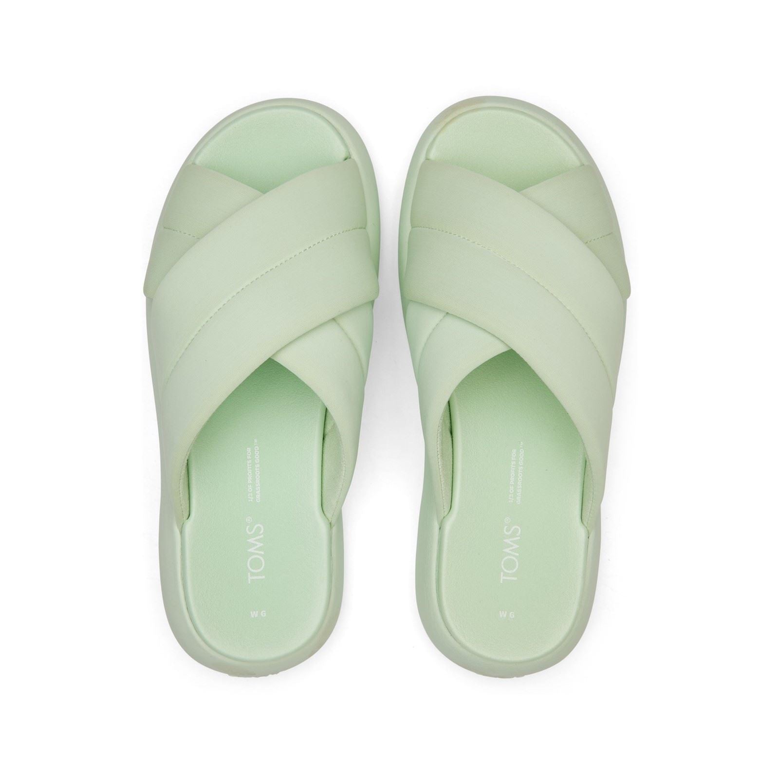 TOMS Mallow Crossover Polyester Mischung Damen Mint Rutschen
