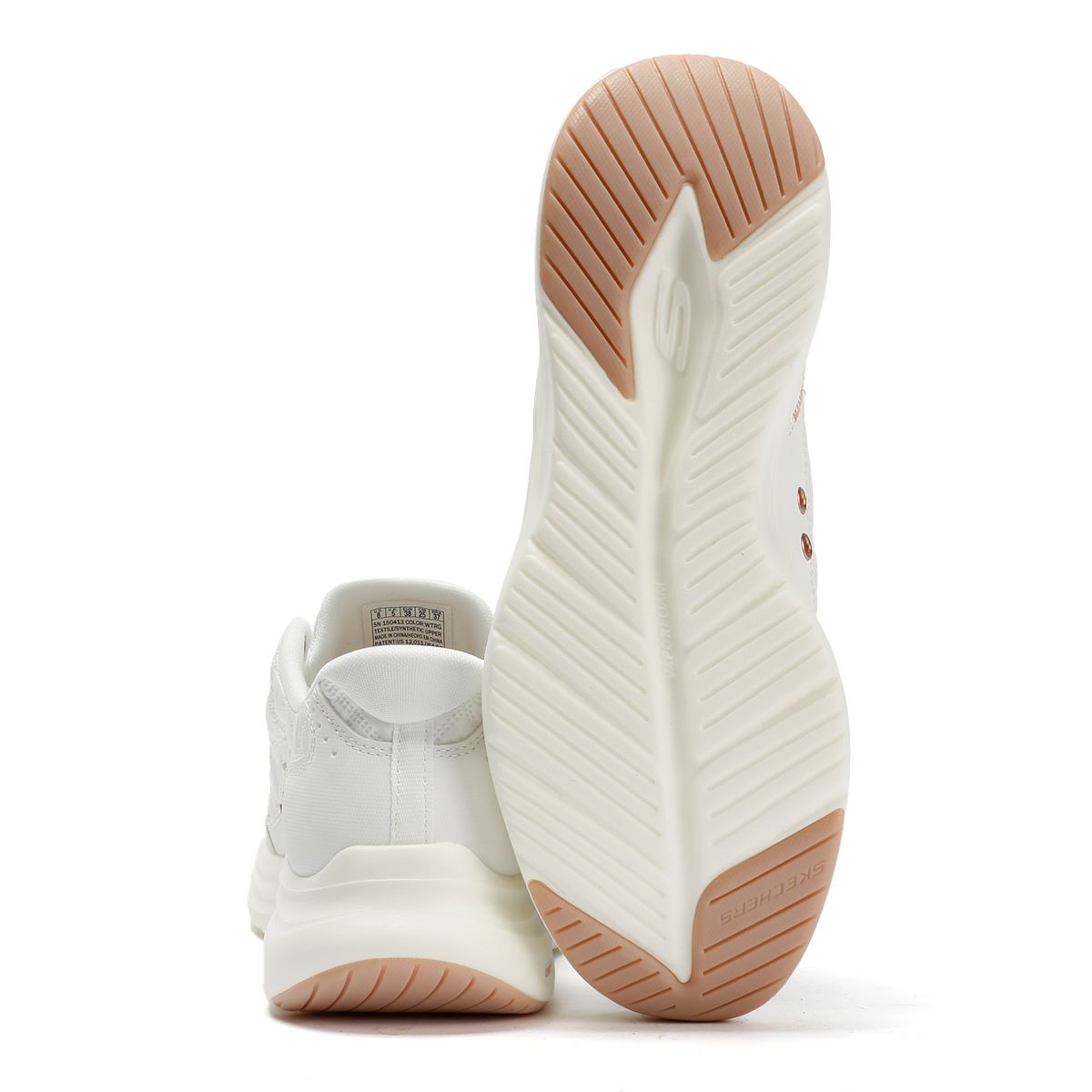 Skechers Slip-Ins Contour Foam Cozy Fit Damen Weiße Sneakers