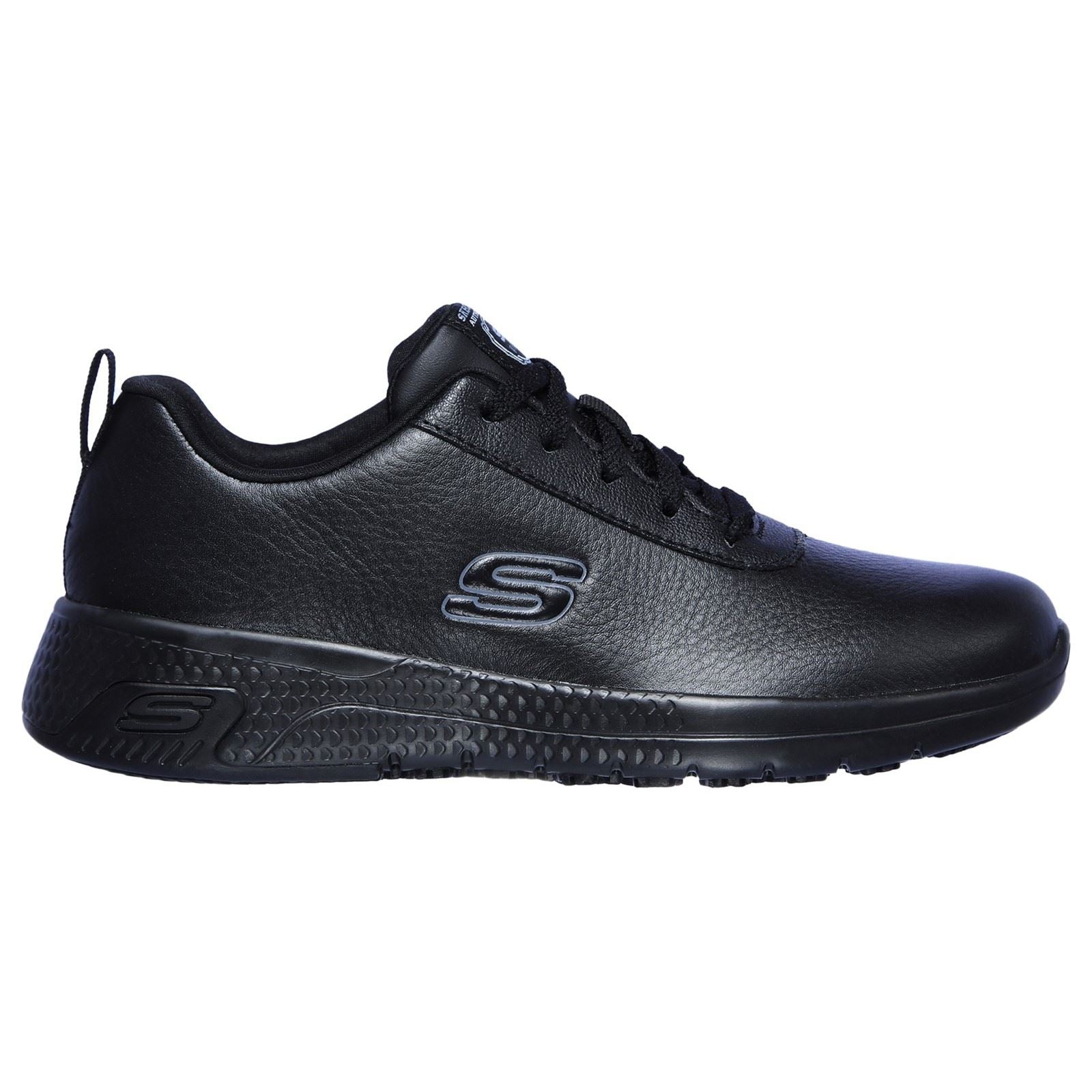 Skechers Workwear Marsing Gmina Leder Frauen Schwarze Sicherheits Sneaker