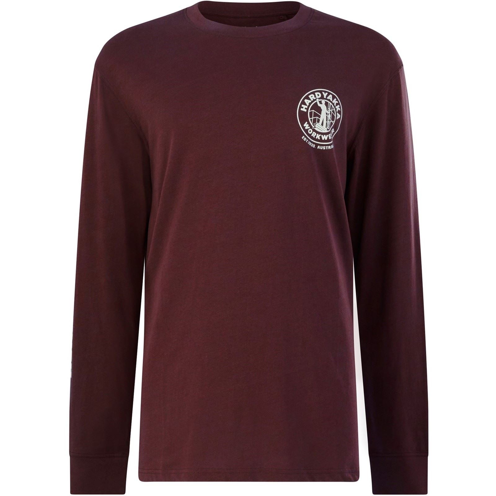 Hard Yakka Heritage Icon Baumwolle Herren Rotes T-Shirt