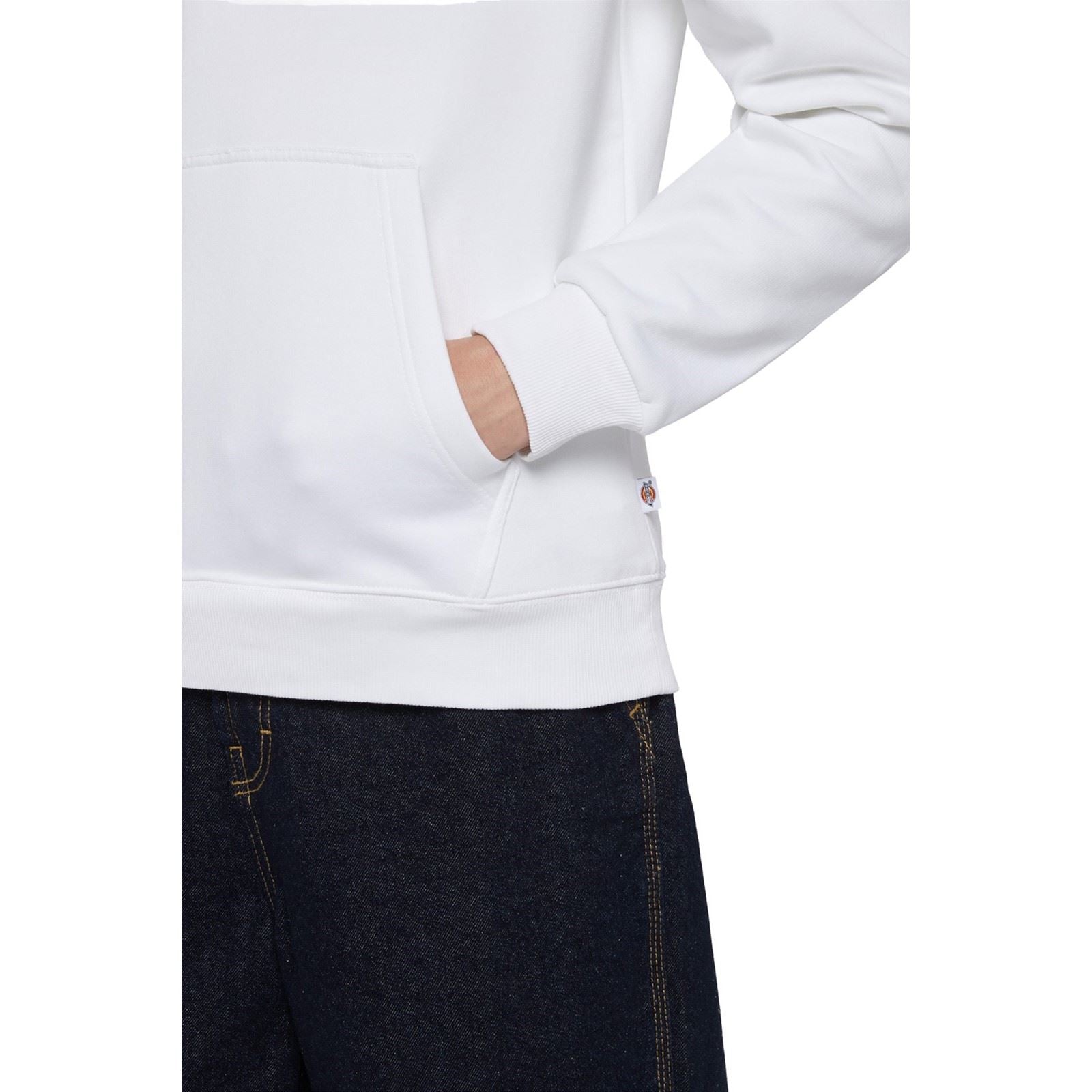 Dickies Icon Logo Polyester Unisex Erwachsene Weißes Kapuzensweatshirt