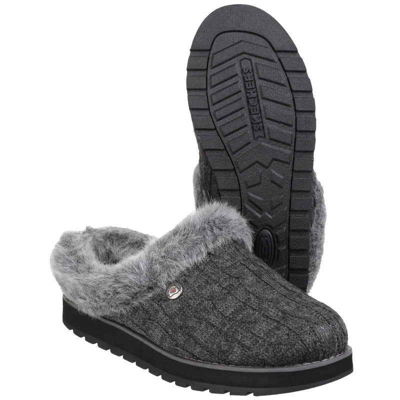 Skechers Keepsakes Ice Angel Polyester Damen Hausschuhe In Anthrazit