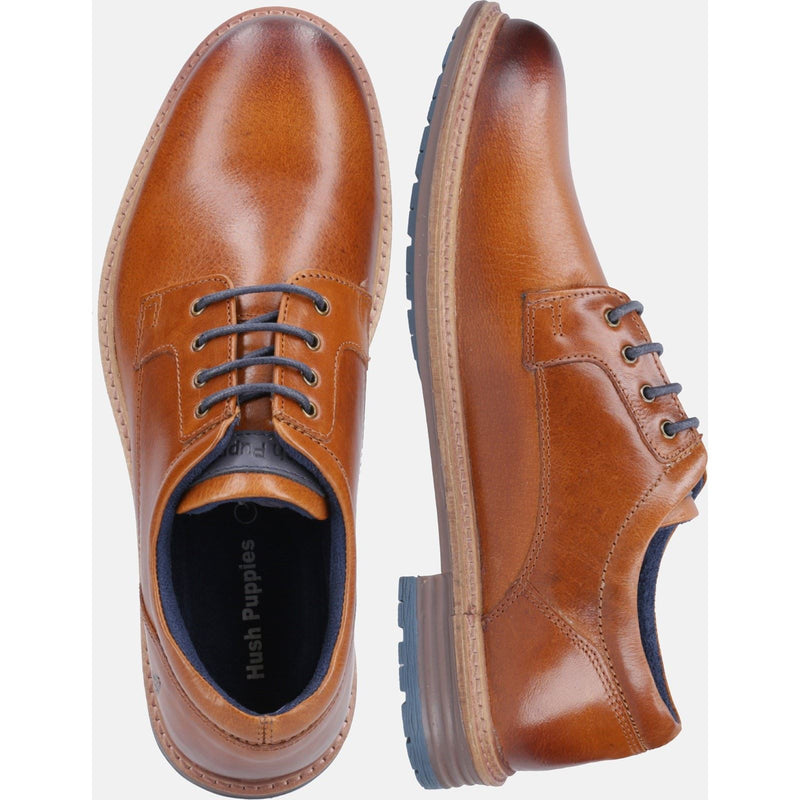 Hush Puppies Julian Leder-Herrenschuhe In Hellbraun Mit Schnürung