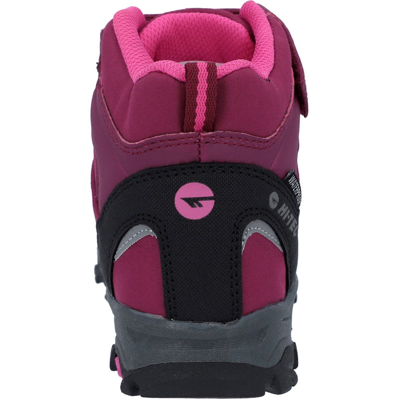 Hi-Tec Blackout Mid Polyester Soft Shell Mädchen Wanderstiefel In Dunkelrosa/Fuchsia