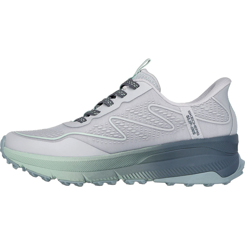 Skechers Switch Back Mist Textile Damen Wanderstiefel In Grau/Grün