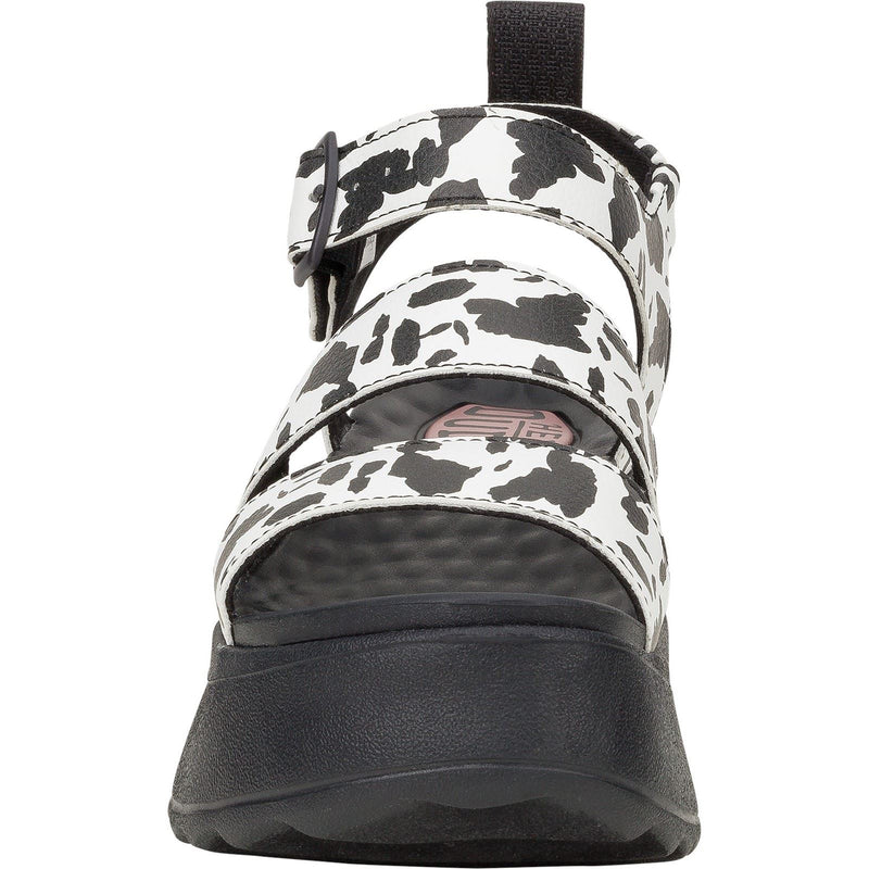 HEYDUDE Delray Buckle Animal Damen Sandalen Aus Synthetik In Schwarz/Weiß