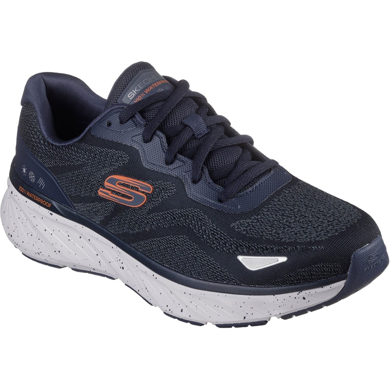 Skechers Edgeride Konzo Herren Textil Sneaker In Marineblau/orange