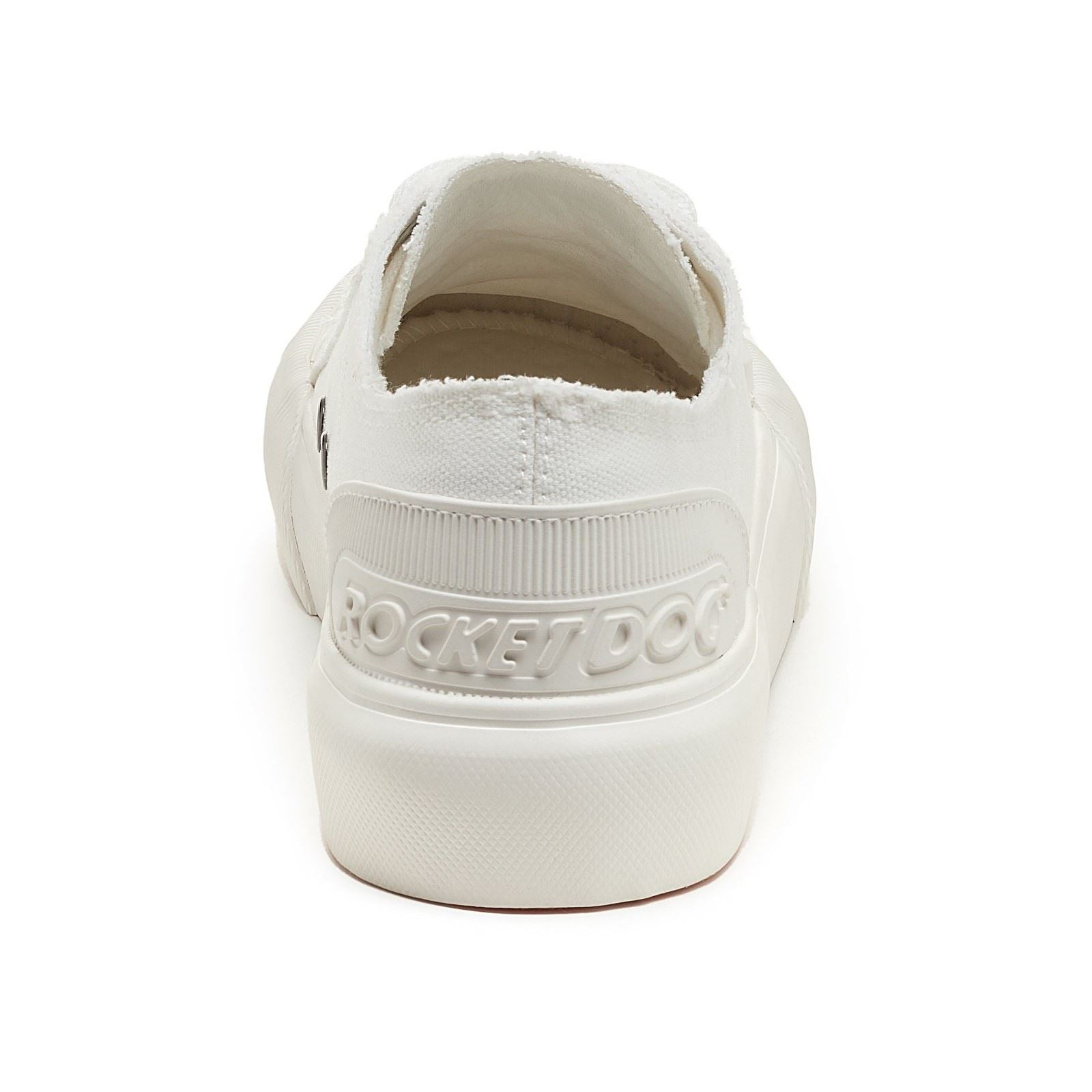 Rocket Dog Jazzin Plus 12A Damen Sneaker Aus Weißer Baumwolle