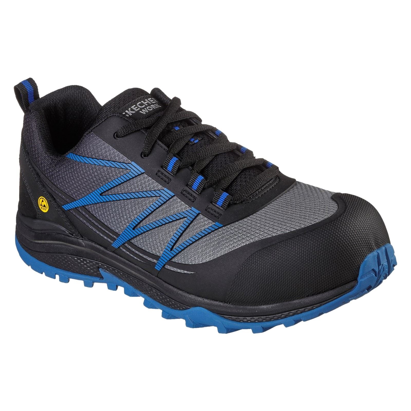 Skechers Workwear Puxal Textil Herren Sicherheitssneaker Schwarz/Blau