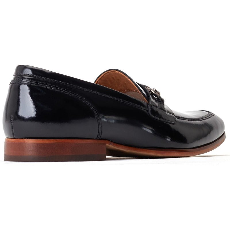 Base London Russo Leder Herren Schwarze Mokassins