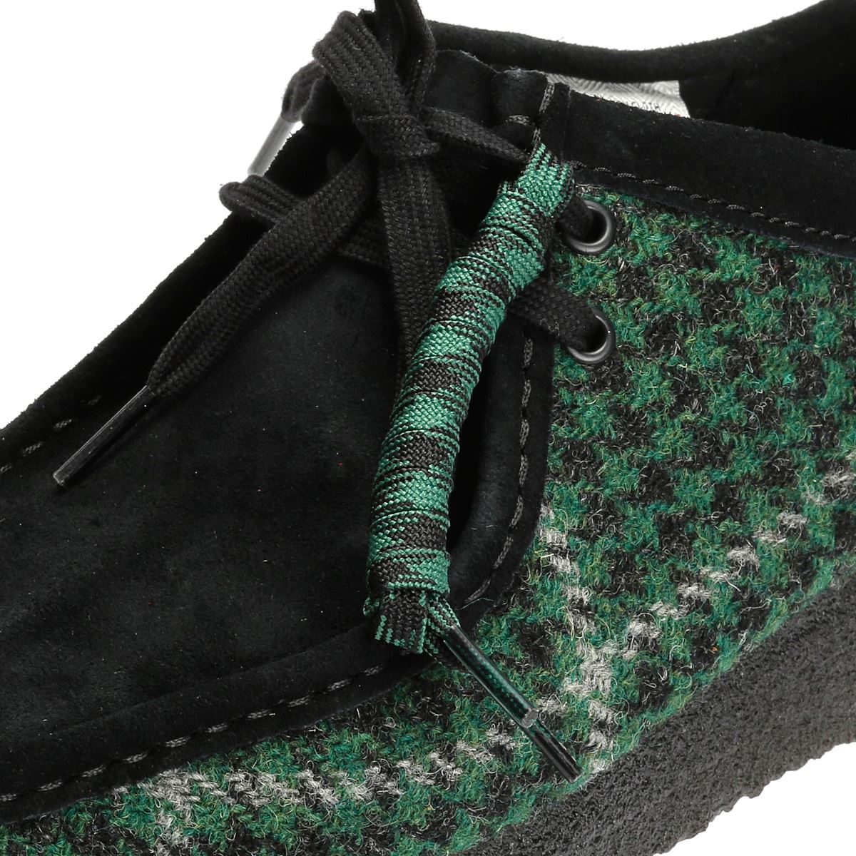 Clarks Originals Wallabee Herren Stoff Stiefel In Grün