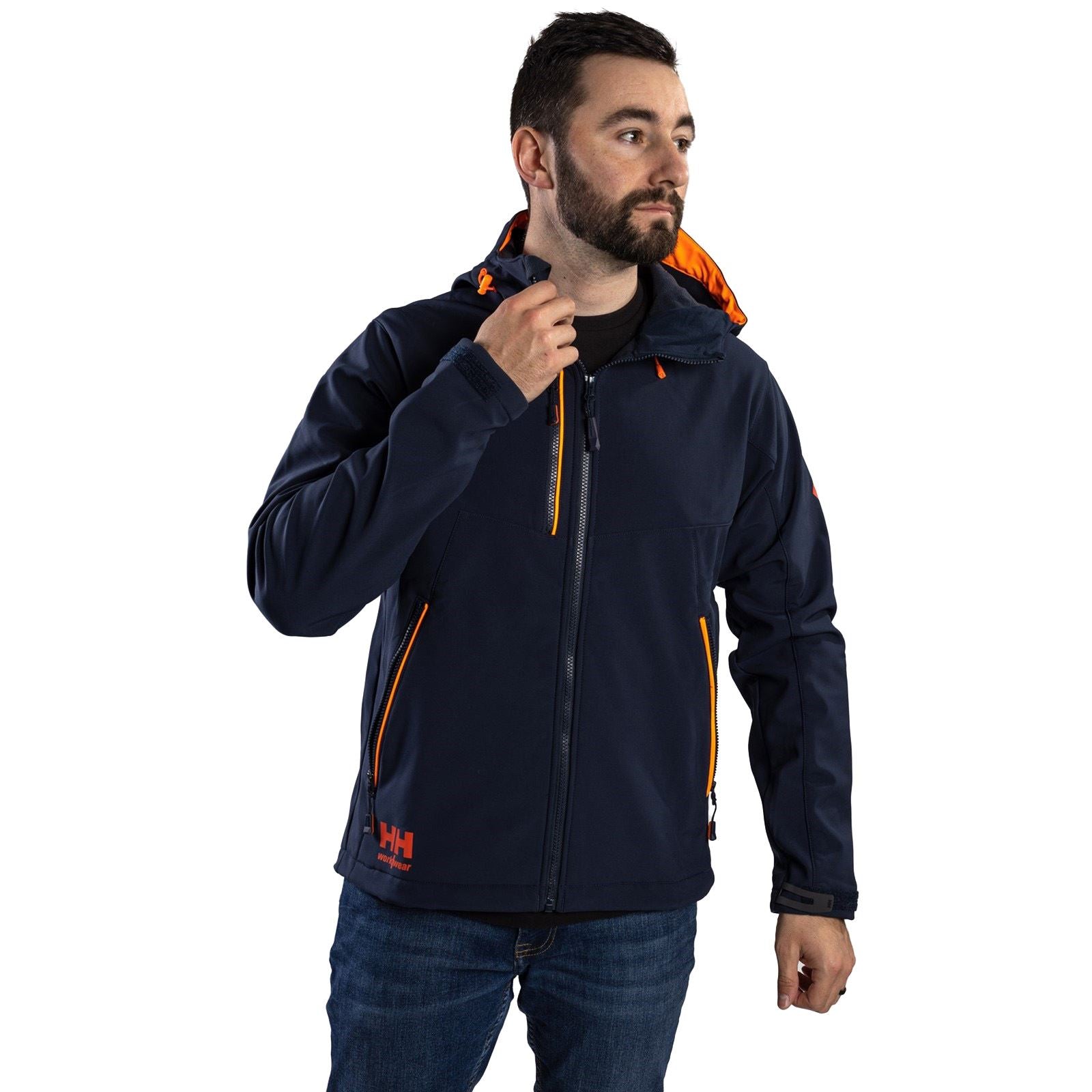 Helly Hansen Workwear Chelsea Evolution Softs Polyester Unisex Erwachsenen Blauer Kapuzenpullover