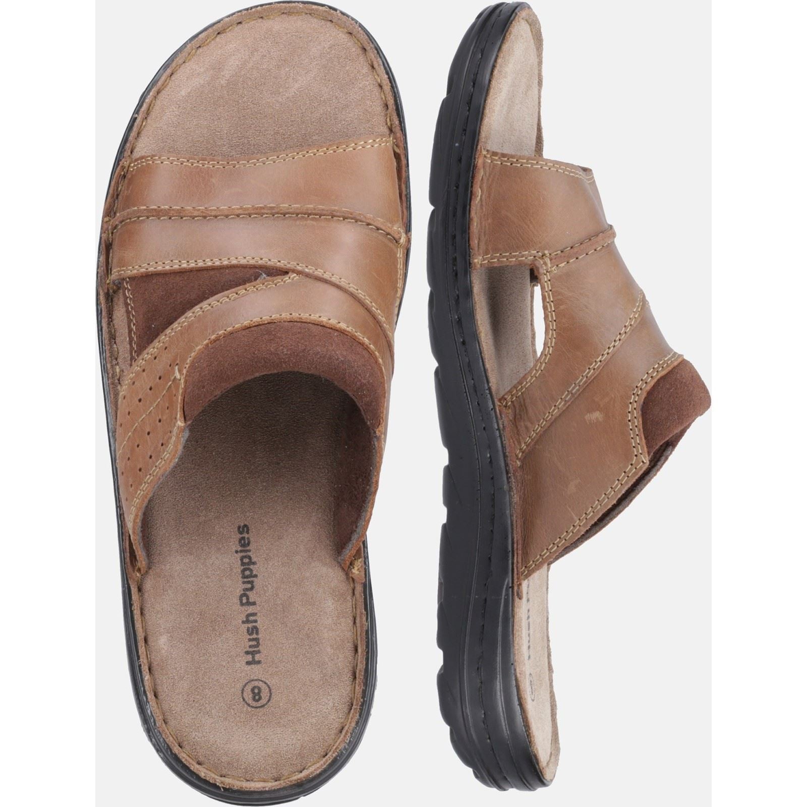 Hush Puppies Archer Herren Sandalen Aus Braunem Leder