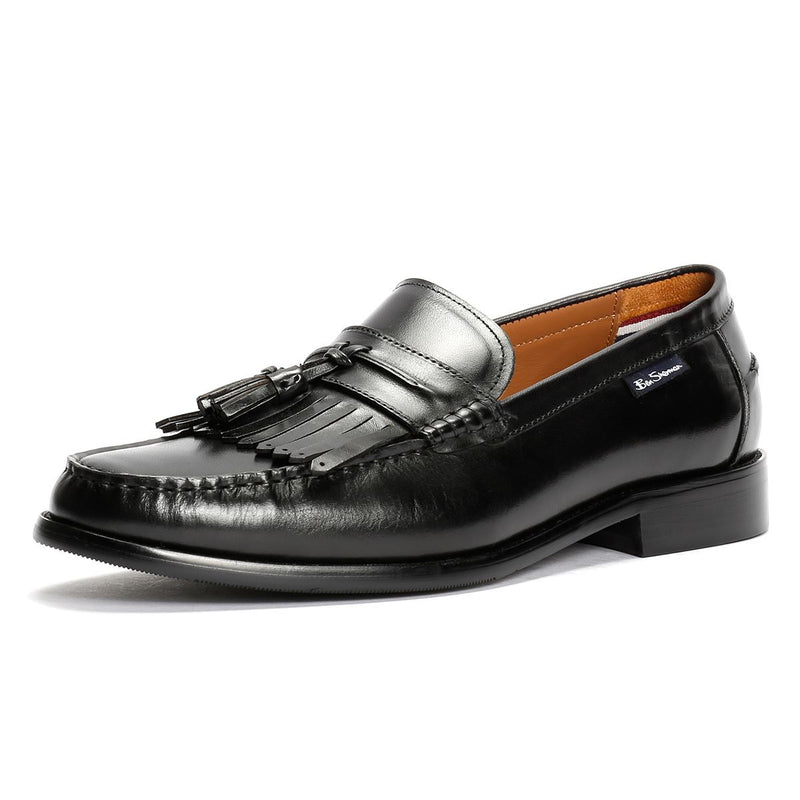 Ben Sherman Buster Leder Herren Schwarze Loafer