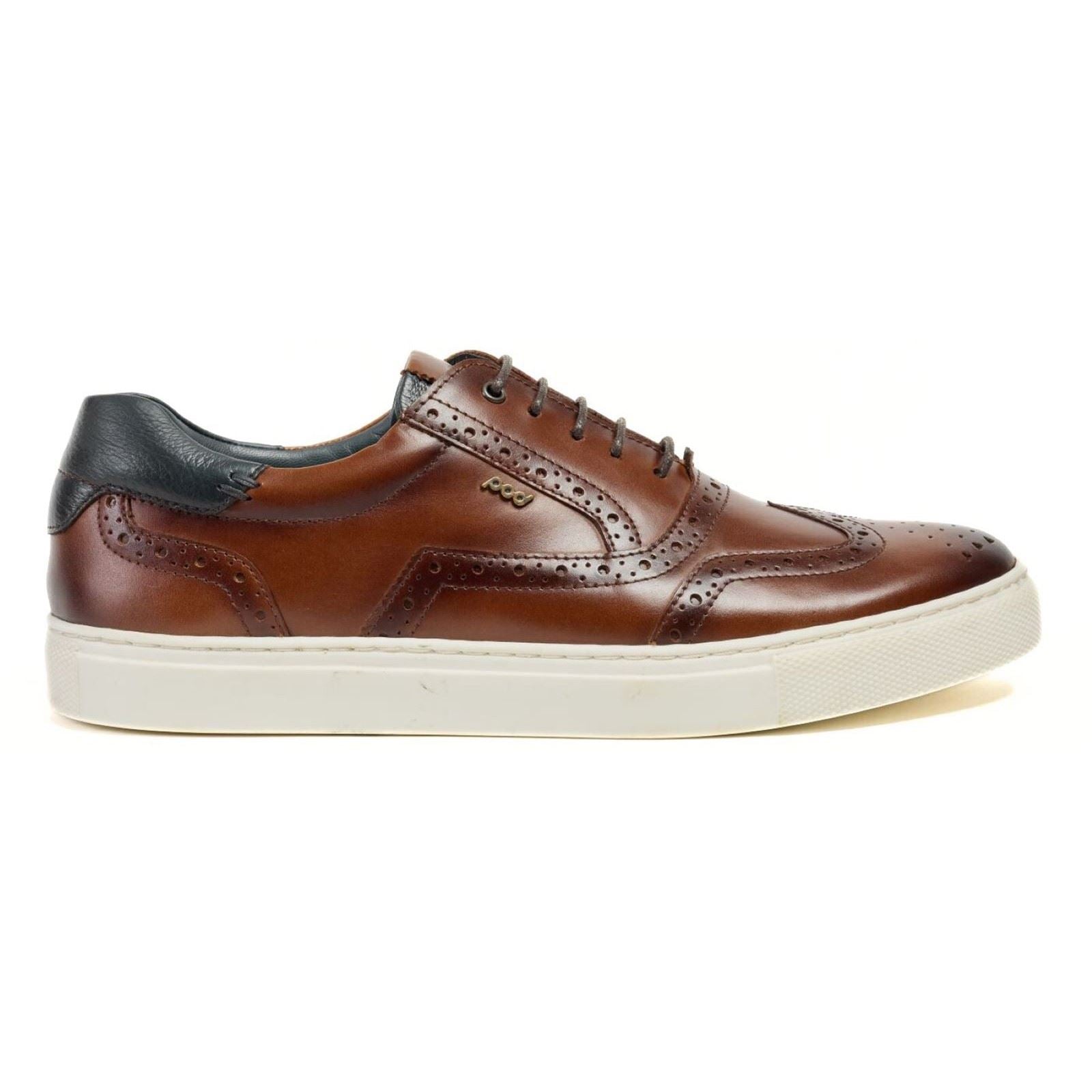 Pod Dobbs Herren Brogues Schuhe Aus Braunem Leder