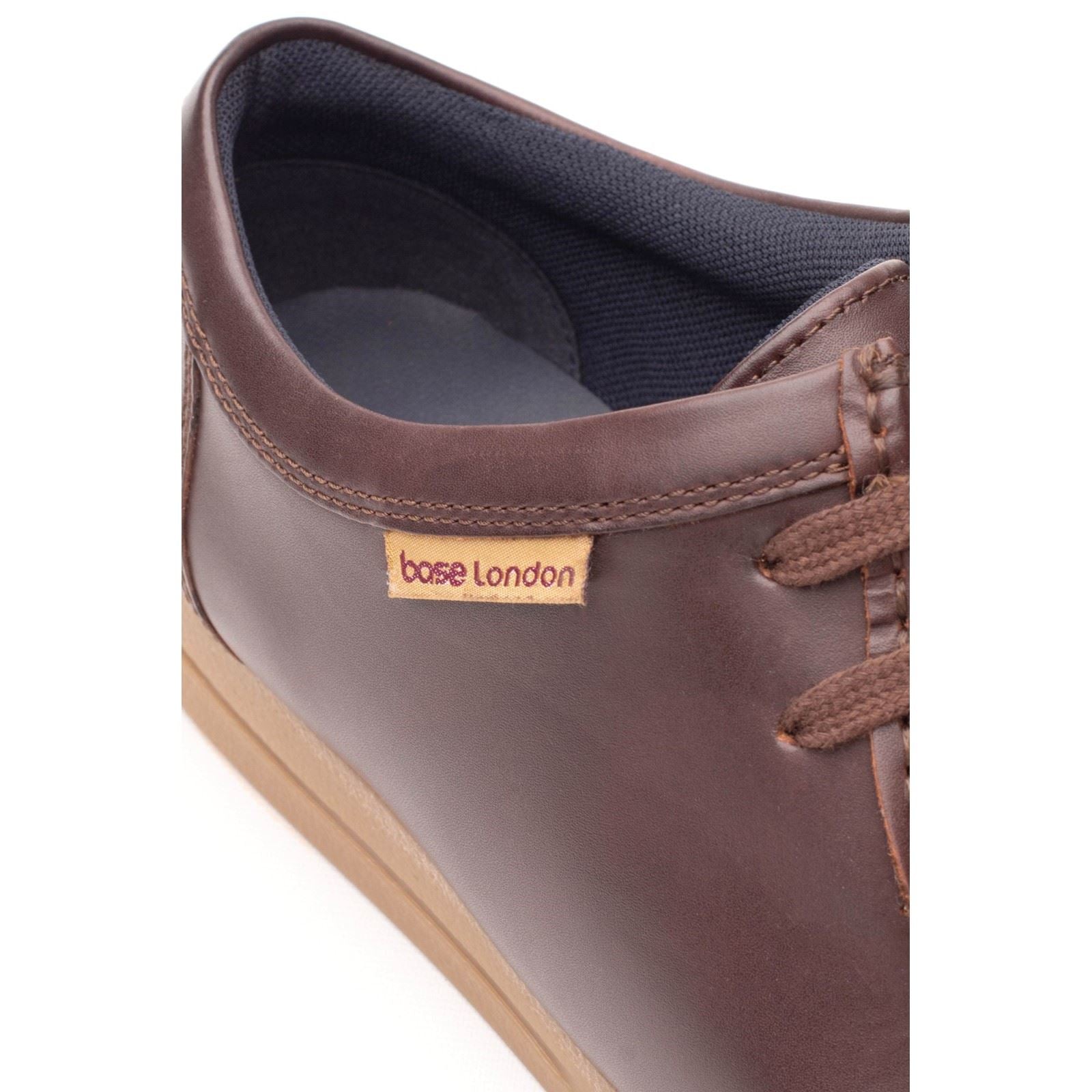 Base London Koko Leder Herren Kastanienfarbene Mokassinschuhe