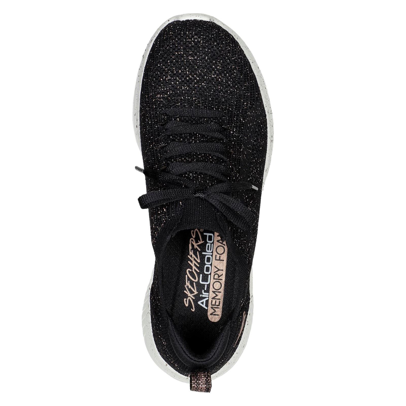 Skechers Ultra Flex 3.0 - Let's Dance Textile Damen Sneaker In Schwarz/Roségold