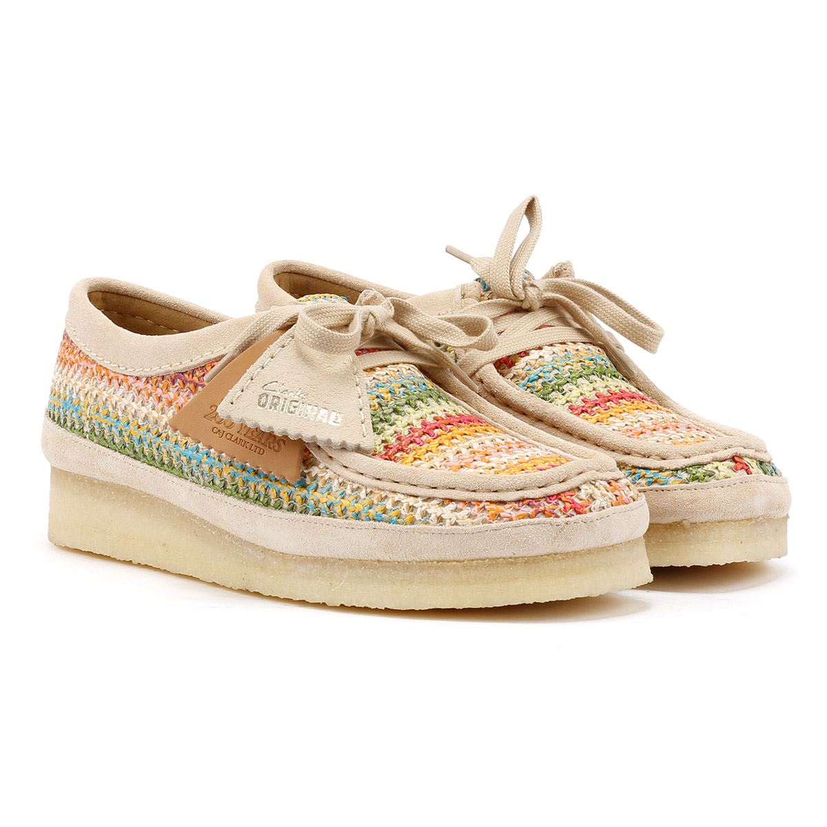 Clarks Originals Wallabee Raffia Damen Mehrfarbige Schuhe