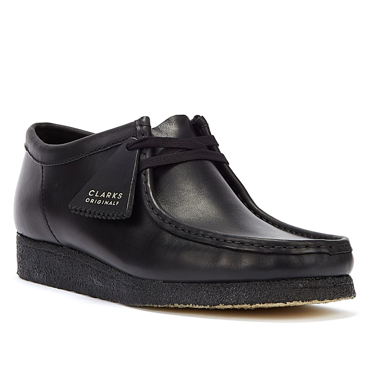 Clarks Wallabee Leder Herren Schnürschuhe In Schwarz