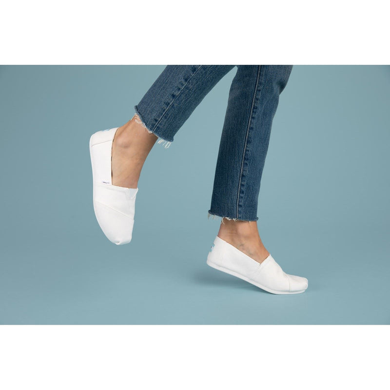 TOMS Alpargata 100% Baumwolle Damen Espadrilles In Weiß