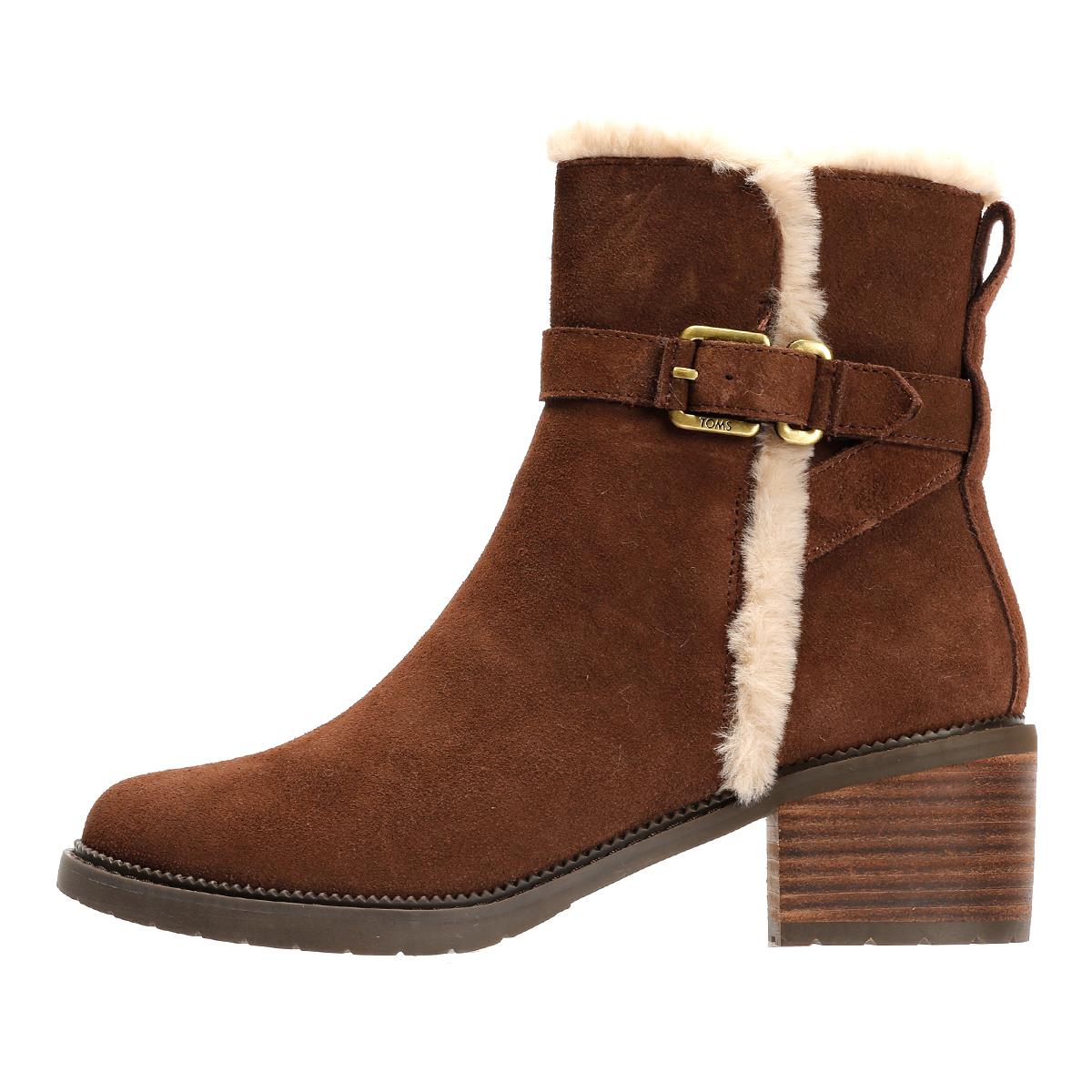 TOMS Hailey Buckle Wildleder Damen Braune Stiefel