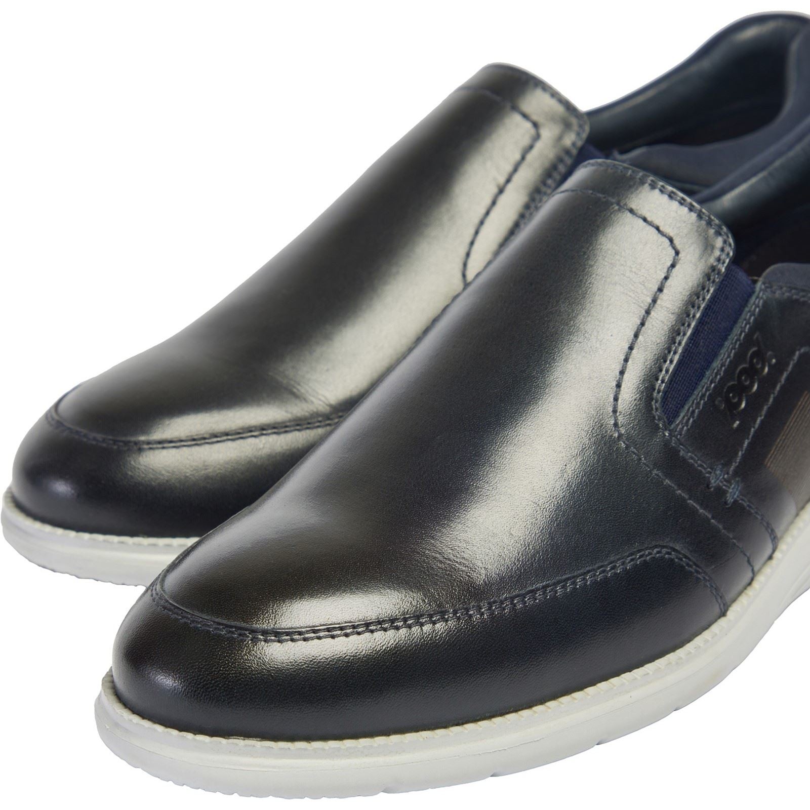Pod Holden Faux Leder Herren Sneakers In Marineblau