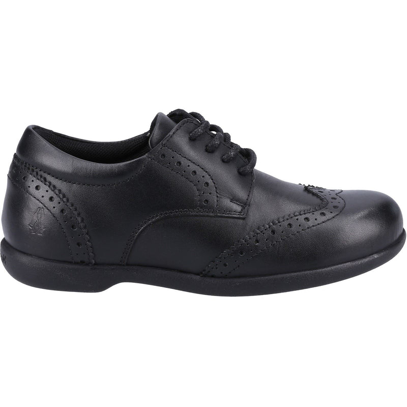Hush Puppies Bridget JNR Mädchen Brogues Aus Schwarzem Leder