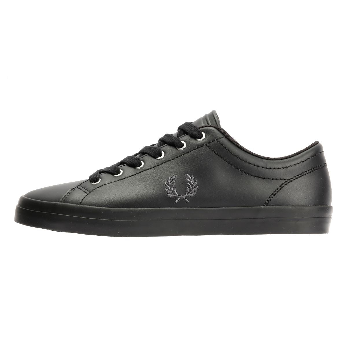 Fred Perry Baseline Leder Herren Schwarze Sneakers