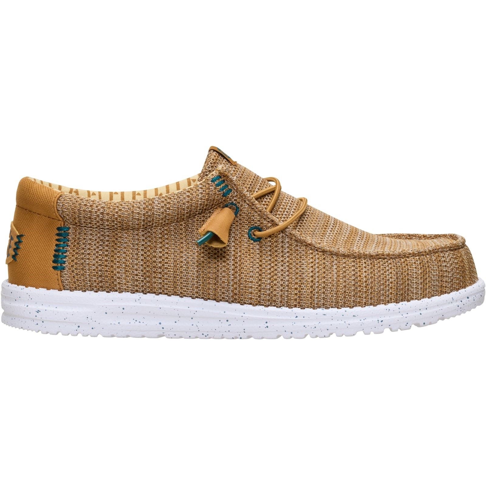 HEYDUDE Wally Stretch Sox Polyester Herren Loafers In Knochenbraun/Multi