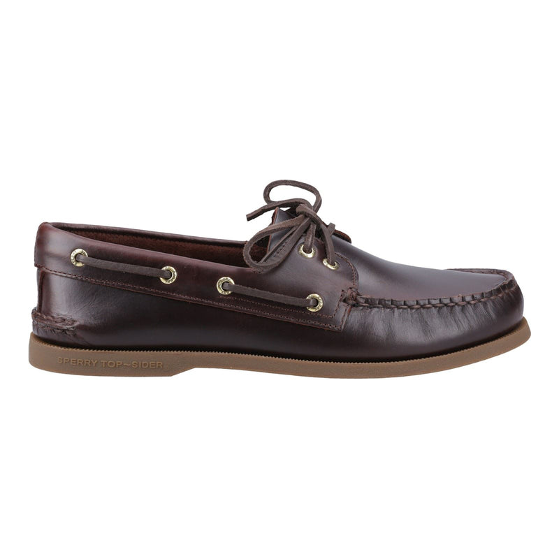 Sperry Authentic 2 Eye Leder Herren Bootsschuhe In Amarettotönung