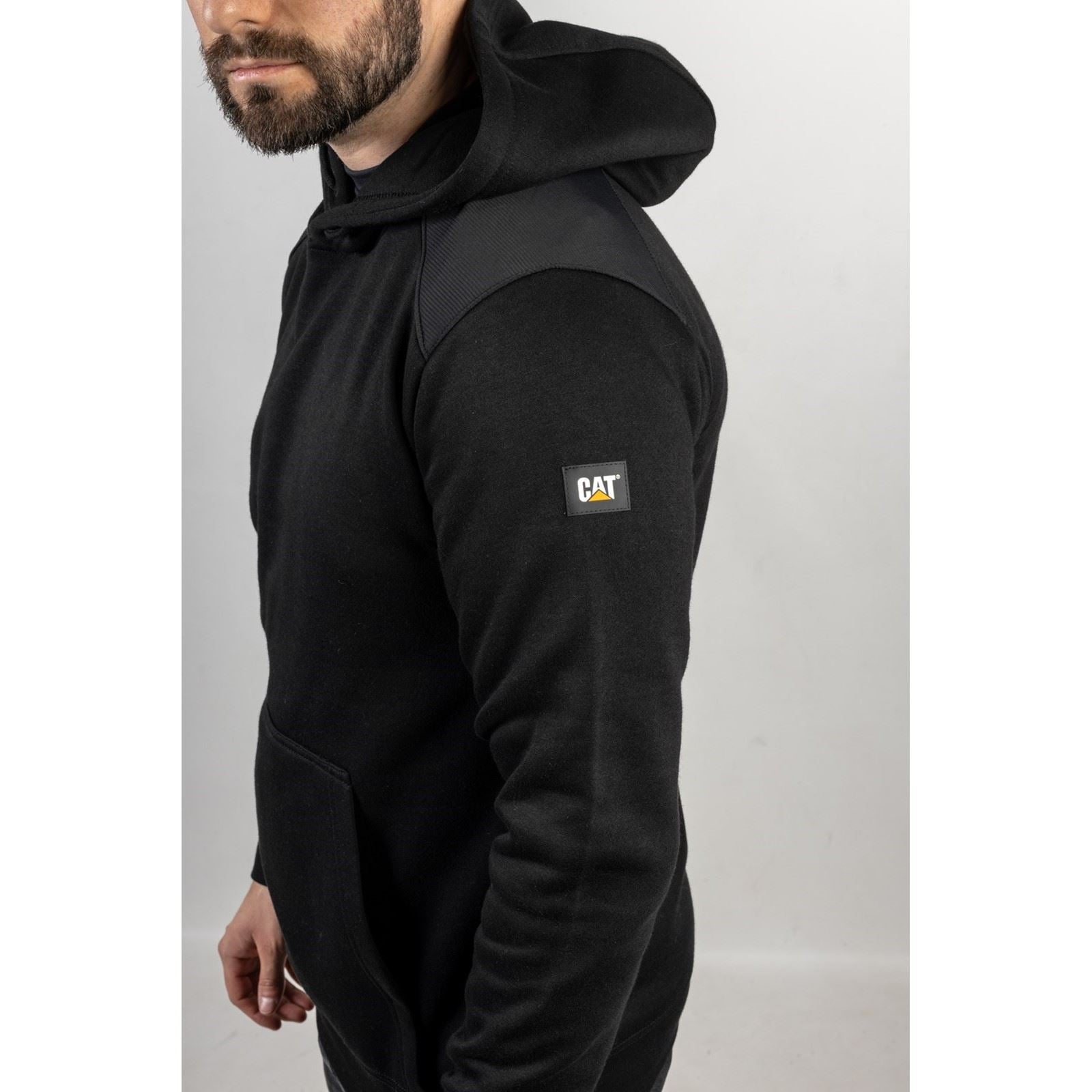 Caterpillar Essentials Polyester Herren Schwarz Kapuzenpullover
