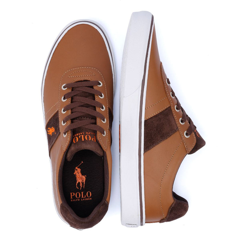 Ralph Lauren Hanford III Leder Herren Braune Turnschuhe