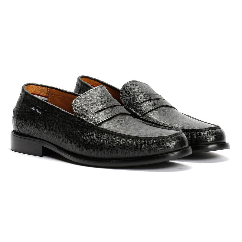 Ben Sherman Hester Leder Herren Schwarze Loafer