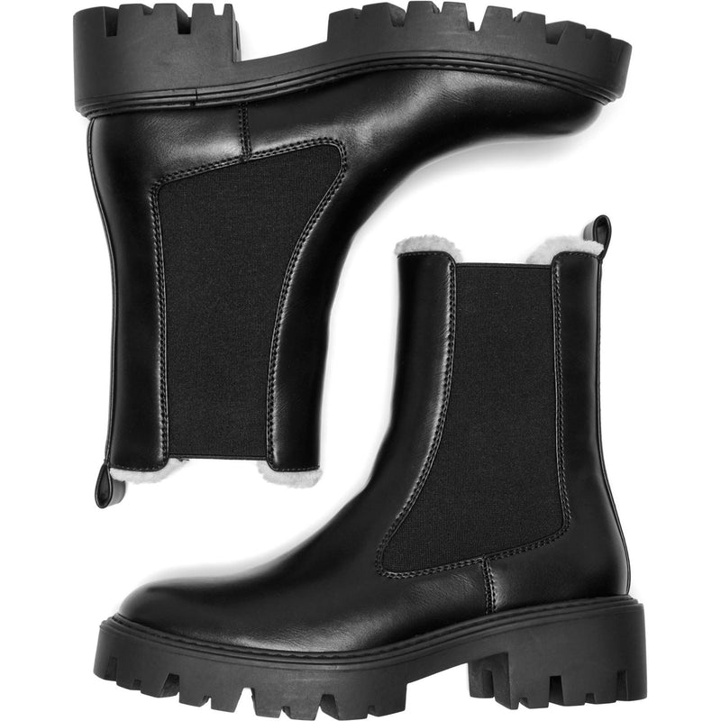 ONLY BETTY-9 WARM LINED Polyurethan Damen Schwarze Absatz Stiefeletten