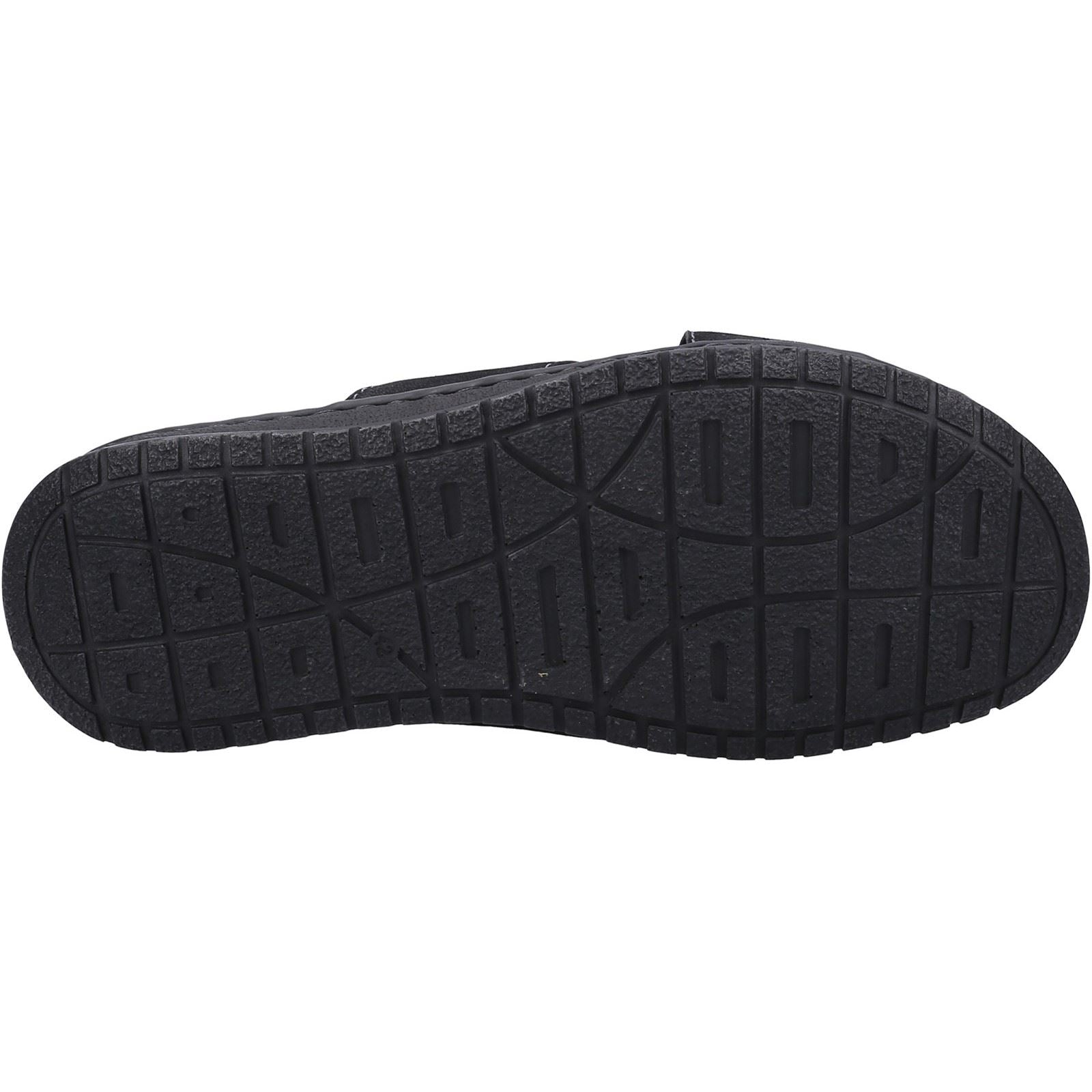 Hush Puppies Nile Cross Over Leder Herren Schwarze Sandalen