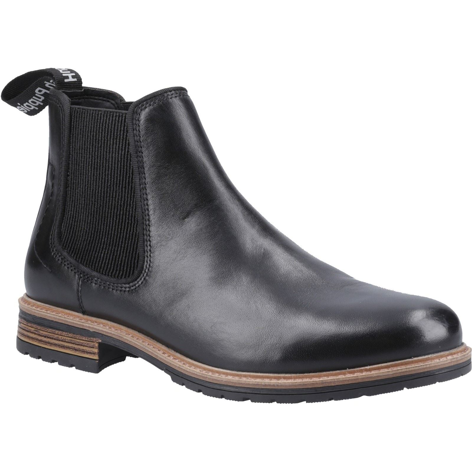 Hush Puppies Russell Herren Stiefel aus schwarzem Leder
