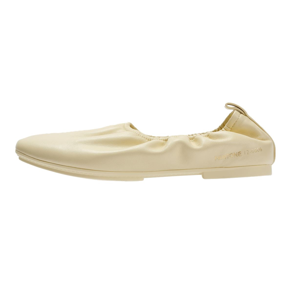 FitFlop X Pantone Delicato Ballerina Leder Damen Gelbe Schuhe