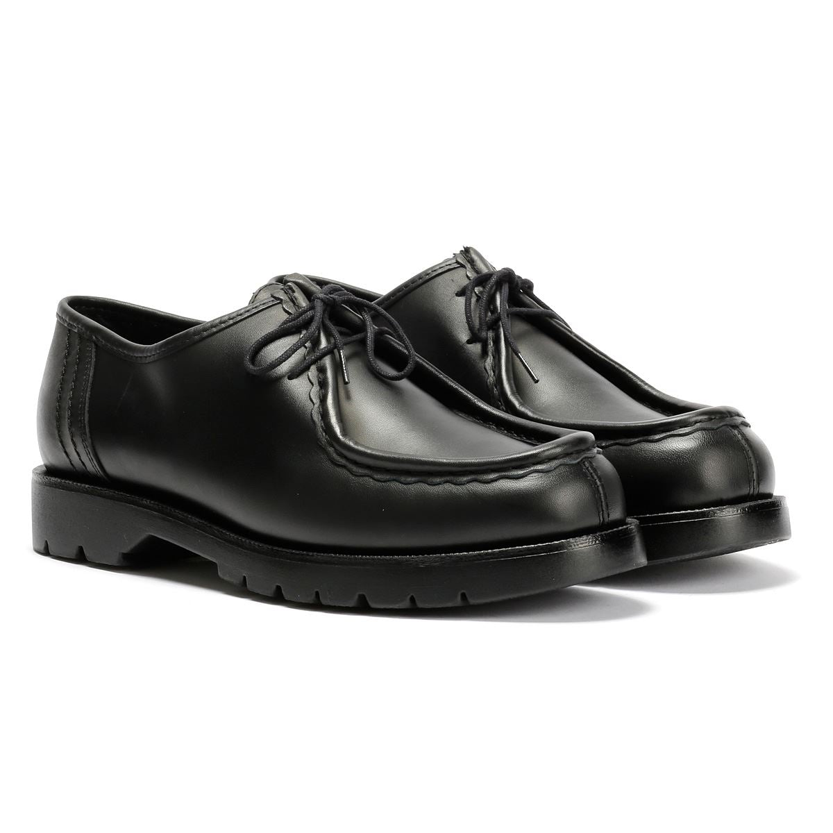 Kleman Padror Leder Herren Schwarz Schnürschuhe