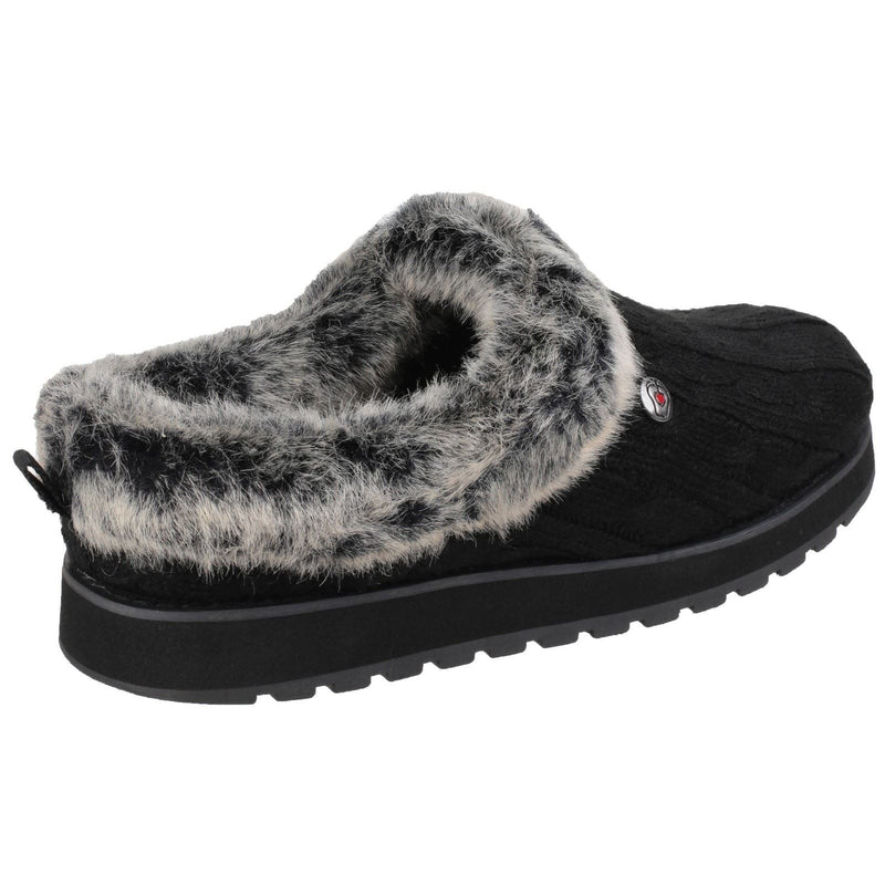 Skechers Keepsakes Ice Angel Polyester Damen Hausschuhe In Schwarz